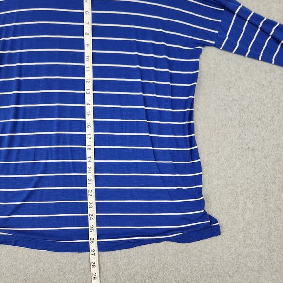 Old Navy Top Womens Size Large Boyfriend Drapey Tee Stripe - Picture 11 of 12
